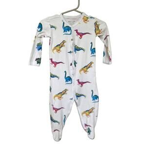 Hart + Land Baby Dinosaur Footed Pajamas - 100% Pima Cotton 6-12 Months